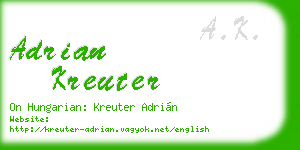 adrian kreuter business card