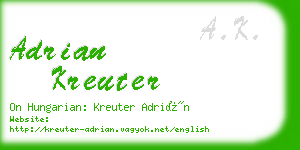 adrian kreuter business card